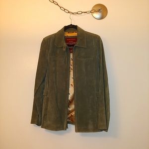 Eddie Bauer Med Olive Suede Jacket